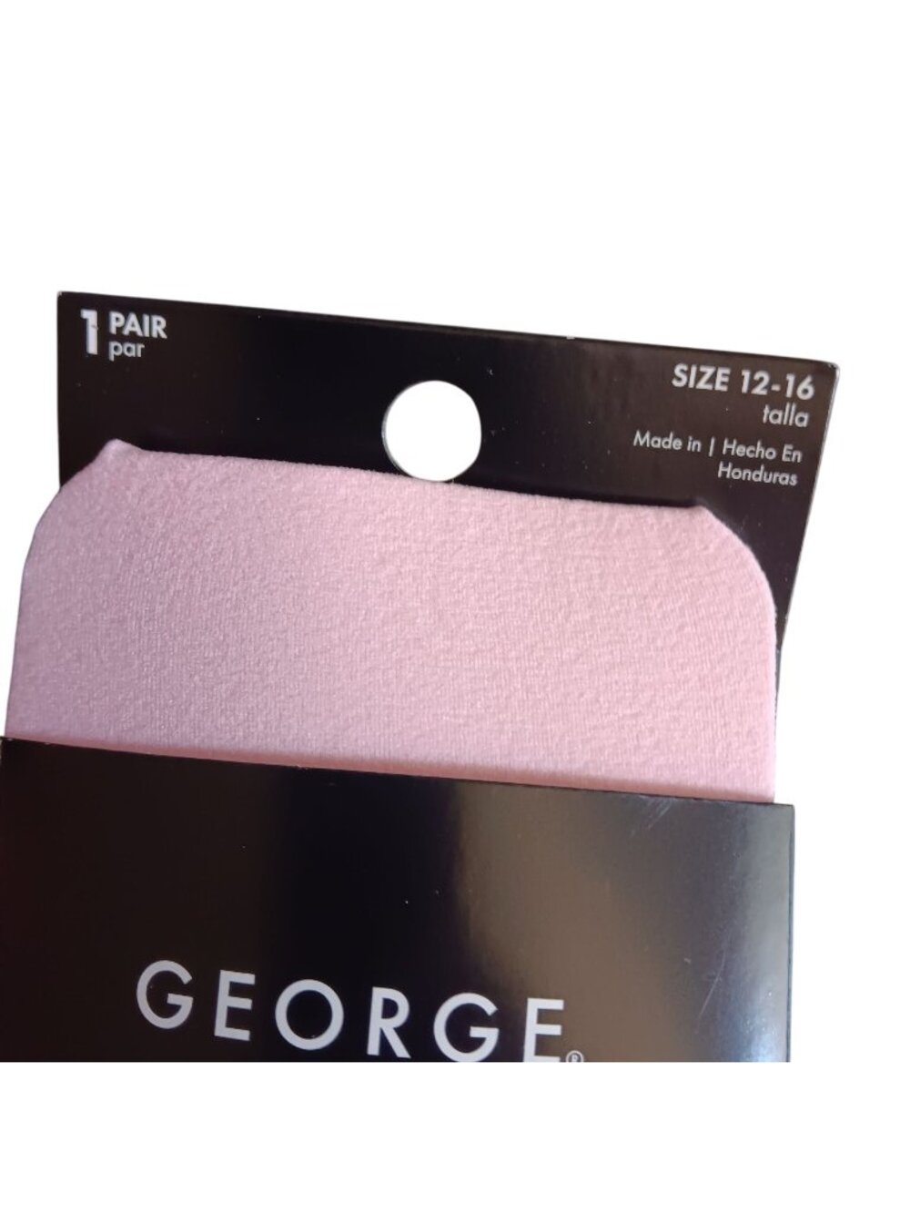 New One Pair George Microfiber Tights Size 12-16 Pink